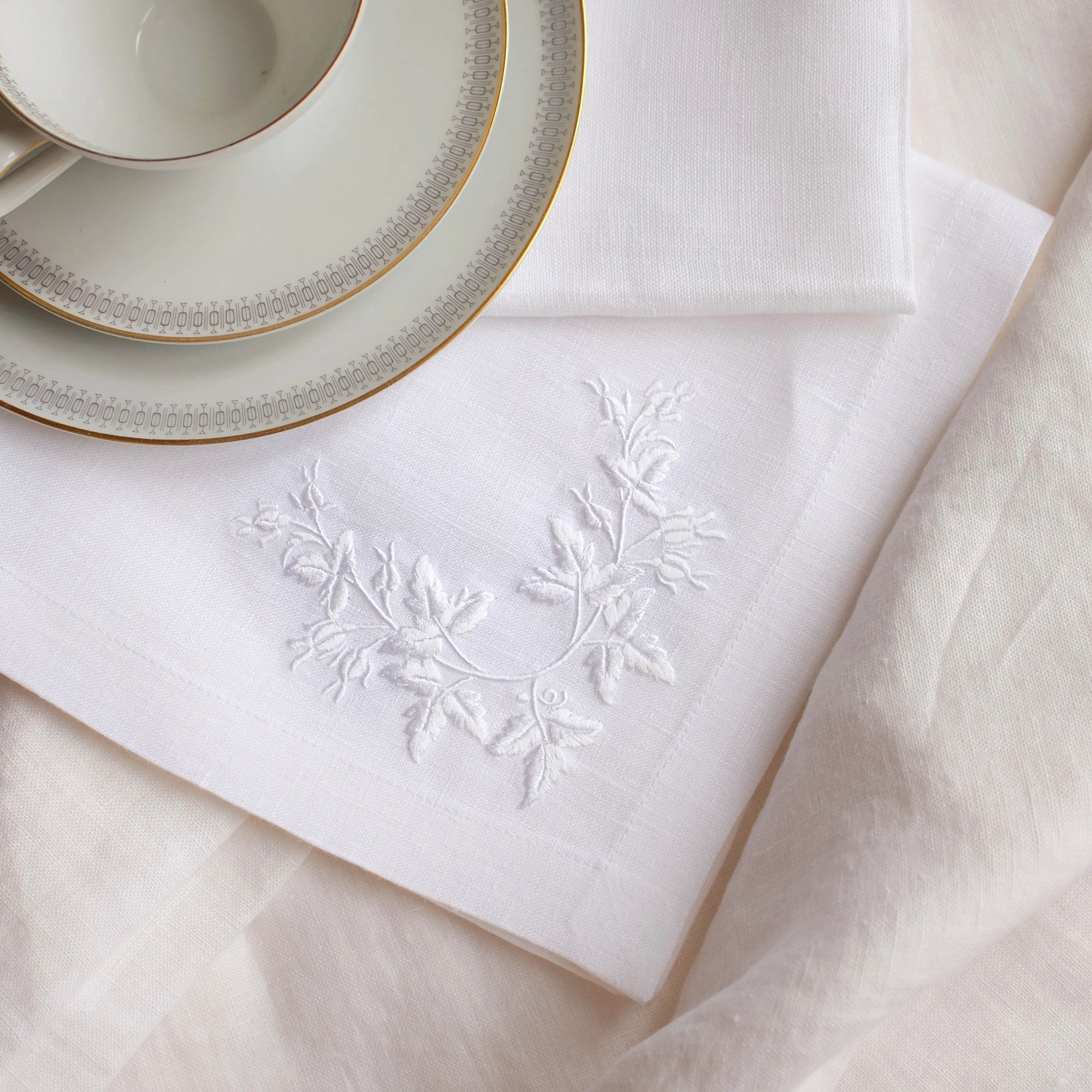 #003 | White Rose | Linen napkins