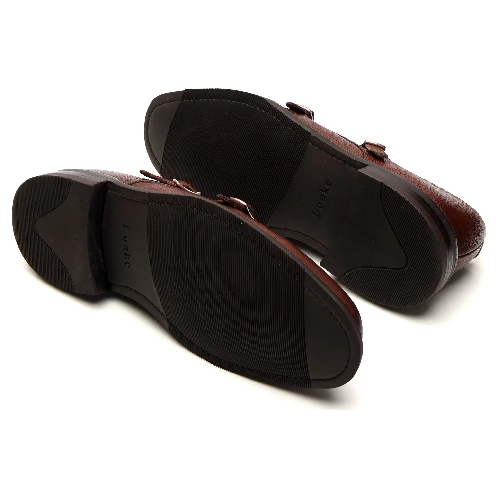 1880 'Benedict' Brown Grain Leather Double Monk Strap UK 7 F