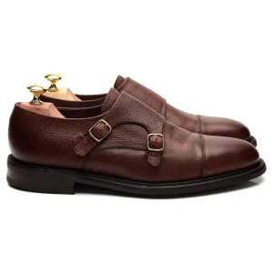 1880 'Benedict' Brown Grain Leather Double Monk Strap UK 7 F