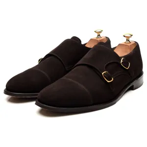 1880 'Cannon' Dark Brown Suede Double Monk Strap UK 9.5 F