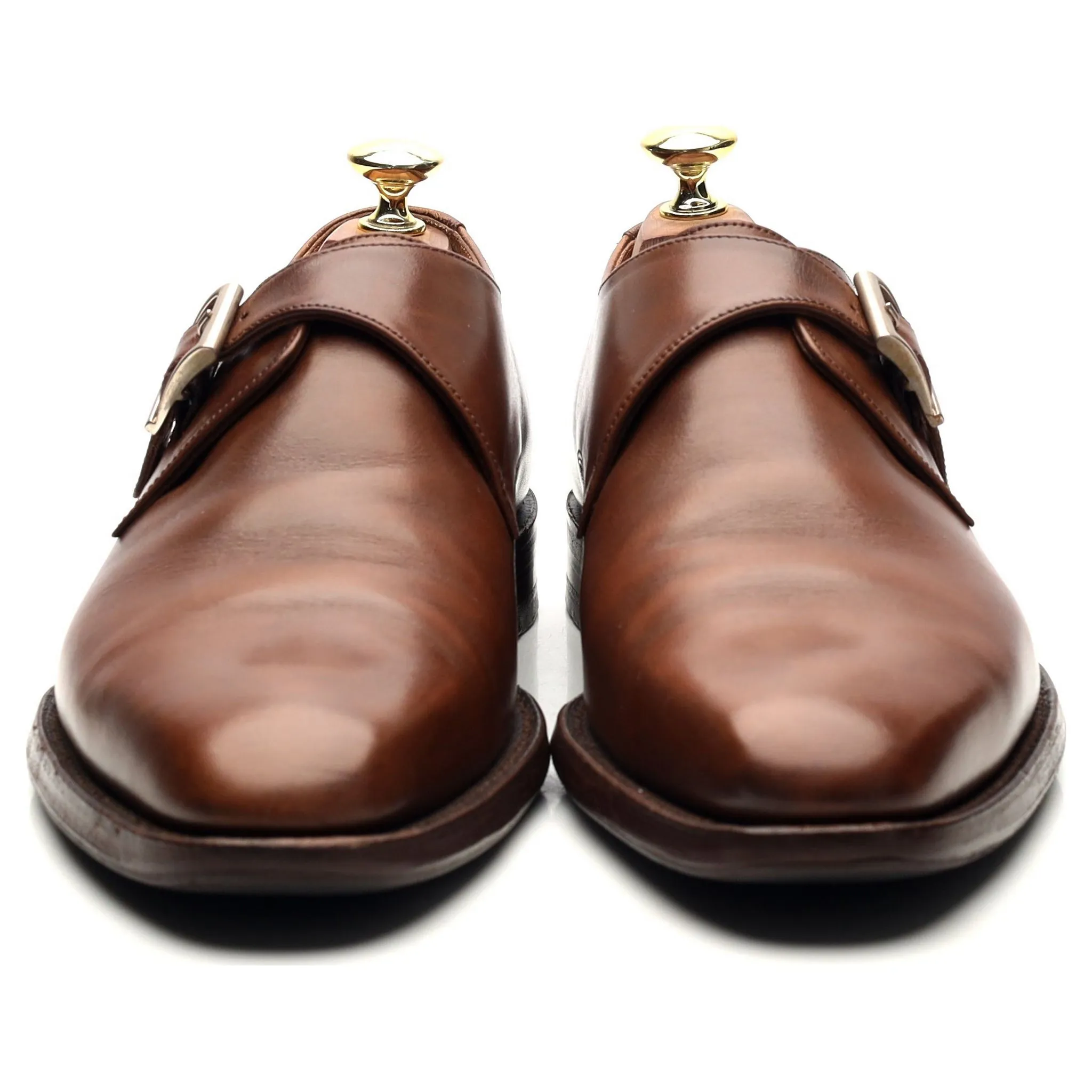 1880 'Medway' Brown Leather Monk Strap UK 6.5 F