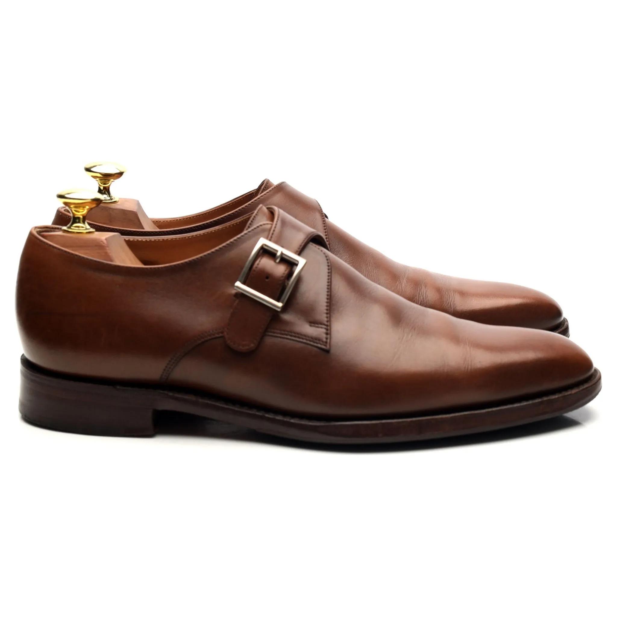 1880 'Medway' Brown Leather Monk Strap UK 6.5 F
