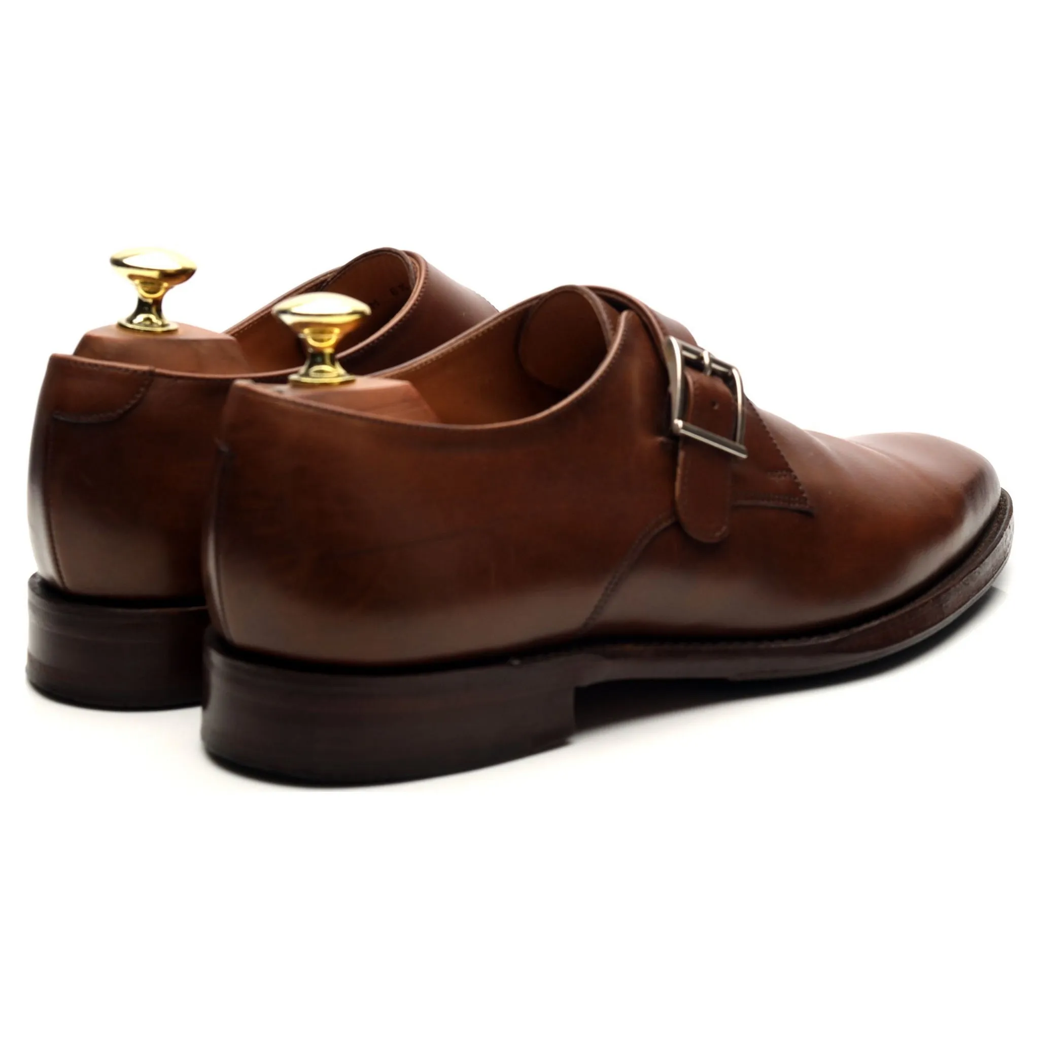 1880 'Medway' Brown Leather Monk Strap UK 6.5 F