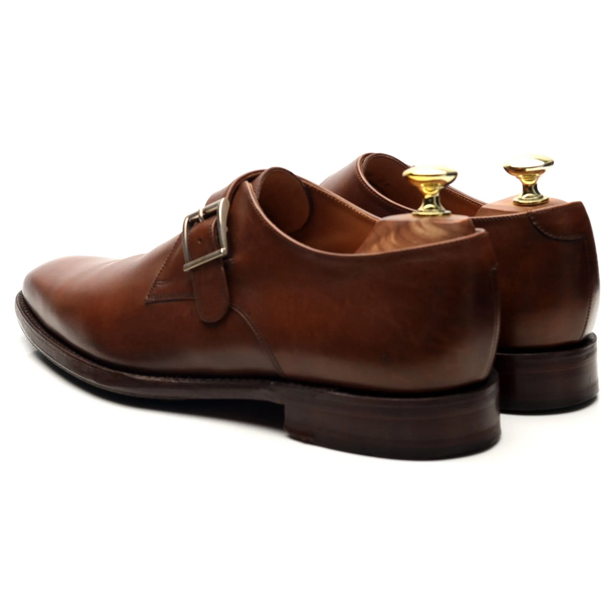 1880 'Medway' Brown Leather Monk Strap UK 6.5 F
