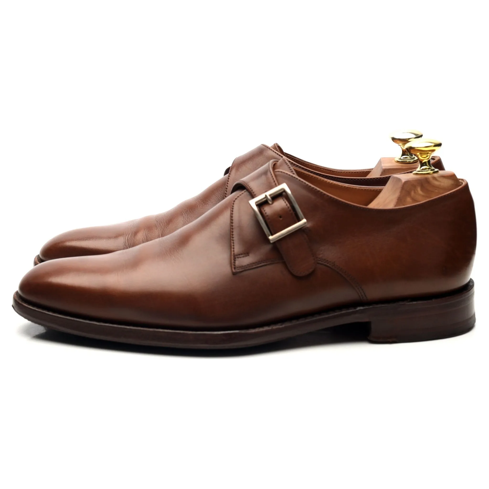 1880 'Medway' Brown Leather Monk Strap UK 6.5 F