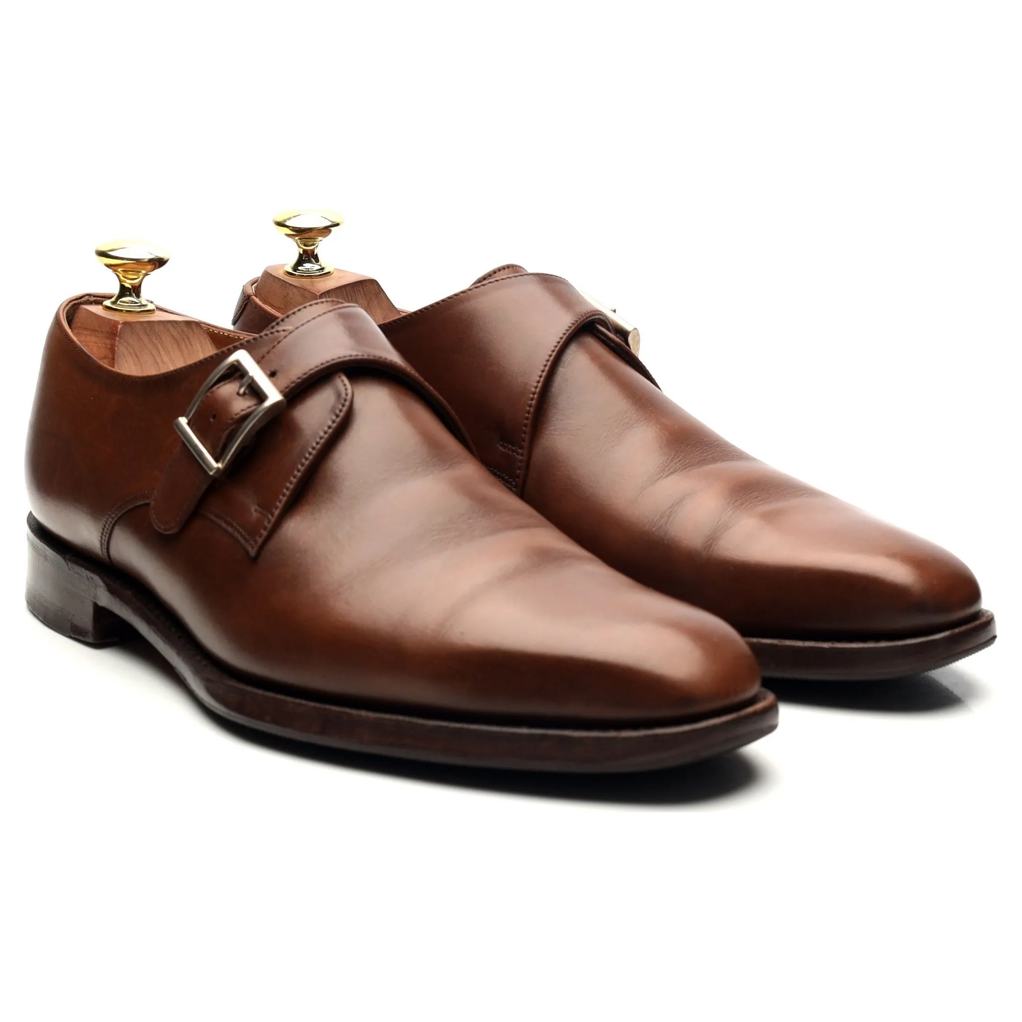 1880 'Medway' Brown Leather Monk Strap UK 6.5 F