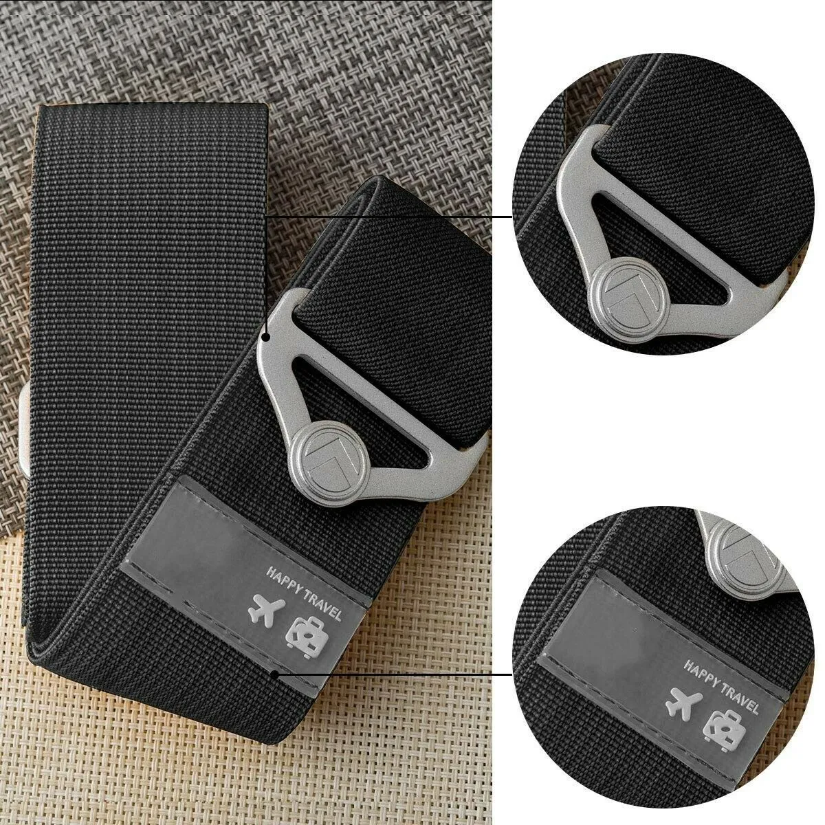 2PCS Travel Luggage Straps Adjustable Baggage Strap Suitcase Safety Packing Belt