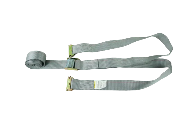 2" x 16' Grey Interior Van Strap Cam Buckle Assembly with E-Track Fitting | Pack of 12