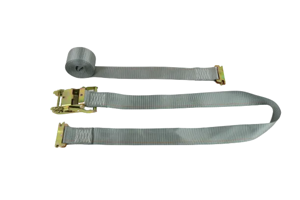 2" x 16' Grey Interior Van Strap Ratchet Assembly with E-Track Fitting