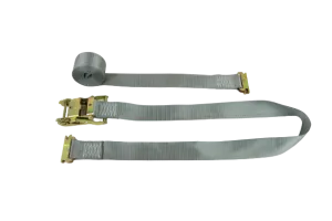 2" x 16' Grey Interior Van Strap Ratchet Assembly with E-Track Fitting