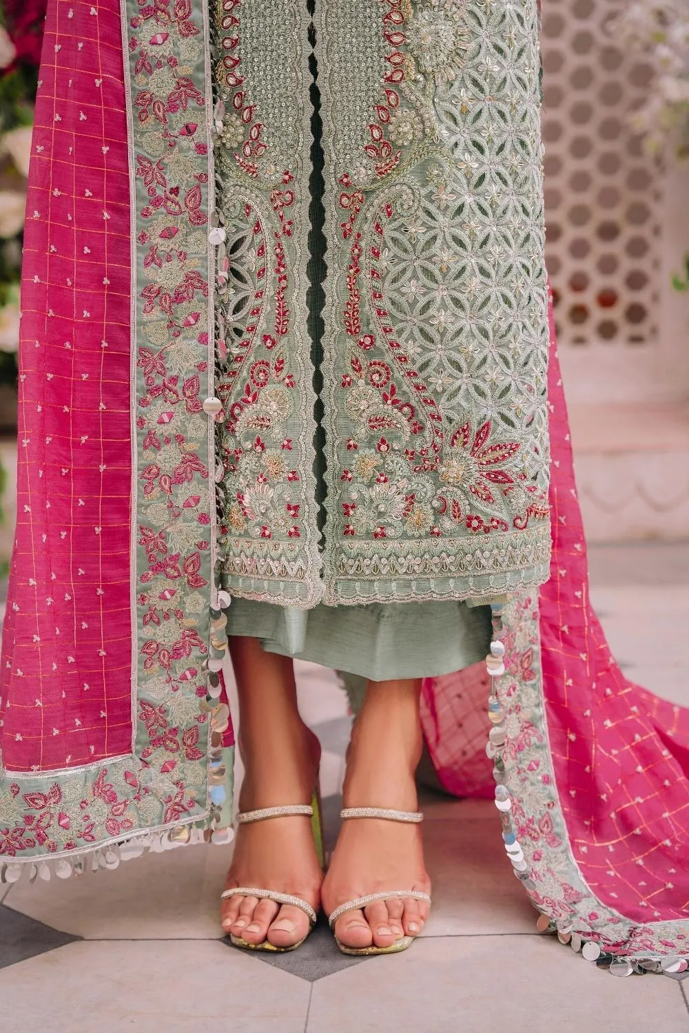 3PC Unstitched | Embroidered Luxury Formal Dress