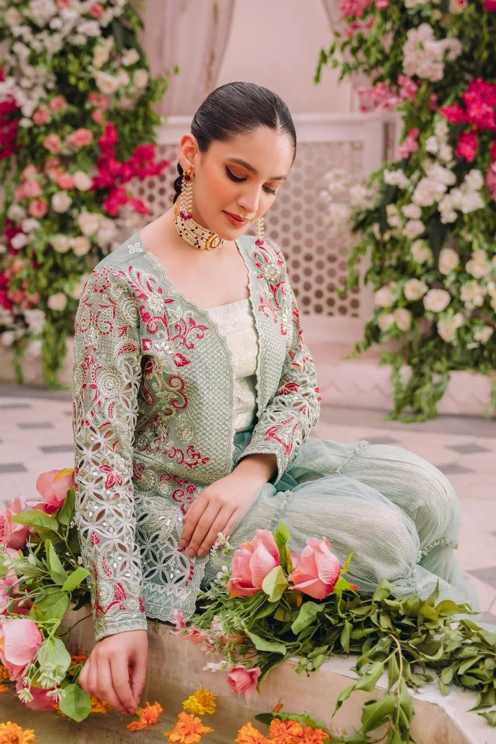 3PC Unstitched | Embroidered Luxury Formal Dress