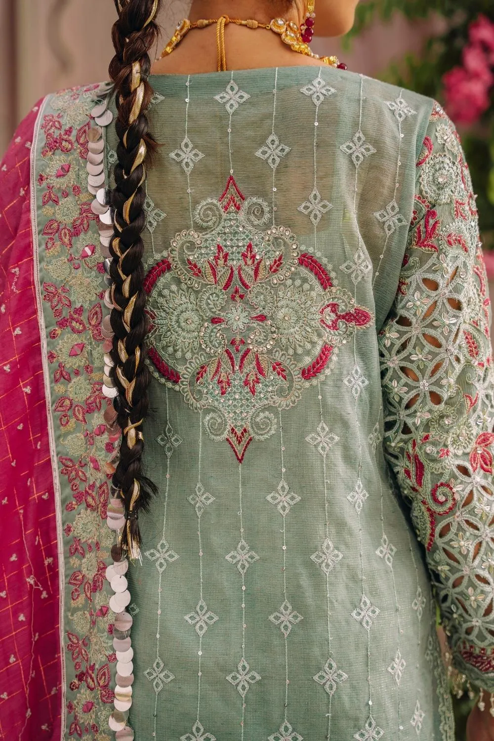 3PC Unstitched | Embroidered Luxury Formal Dress