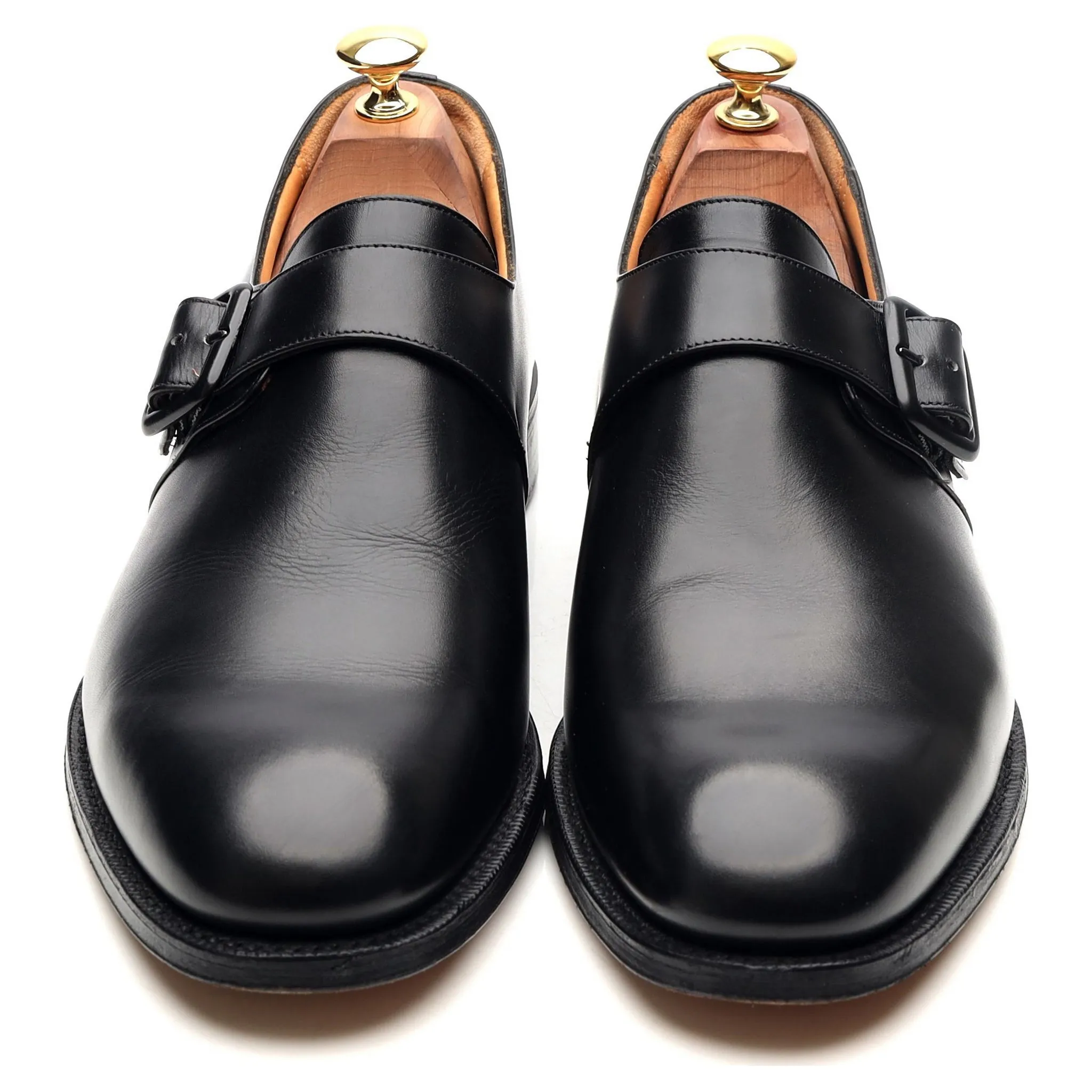 'Abington' Black Leather Monk Strap UK 9 G