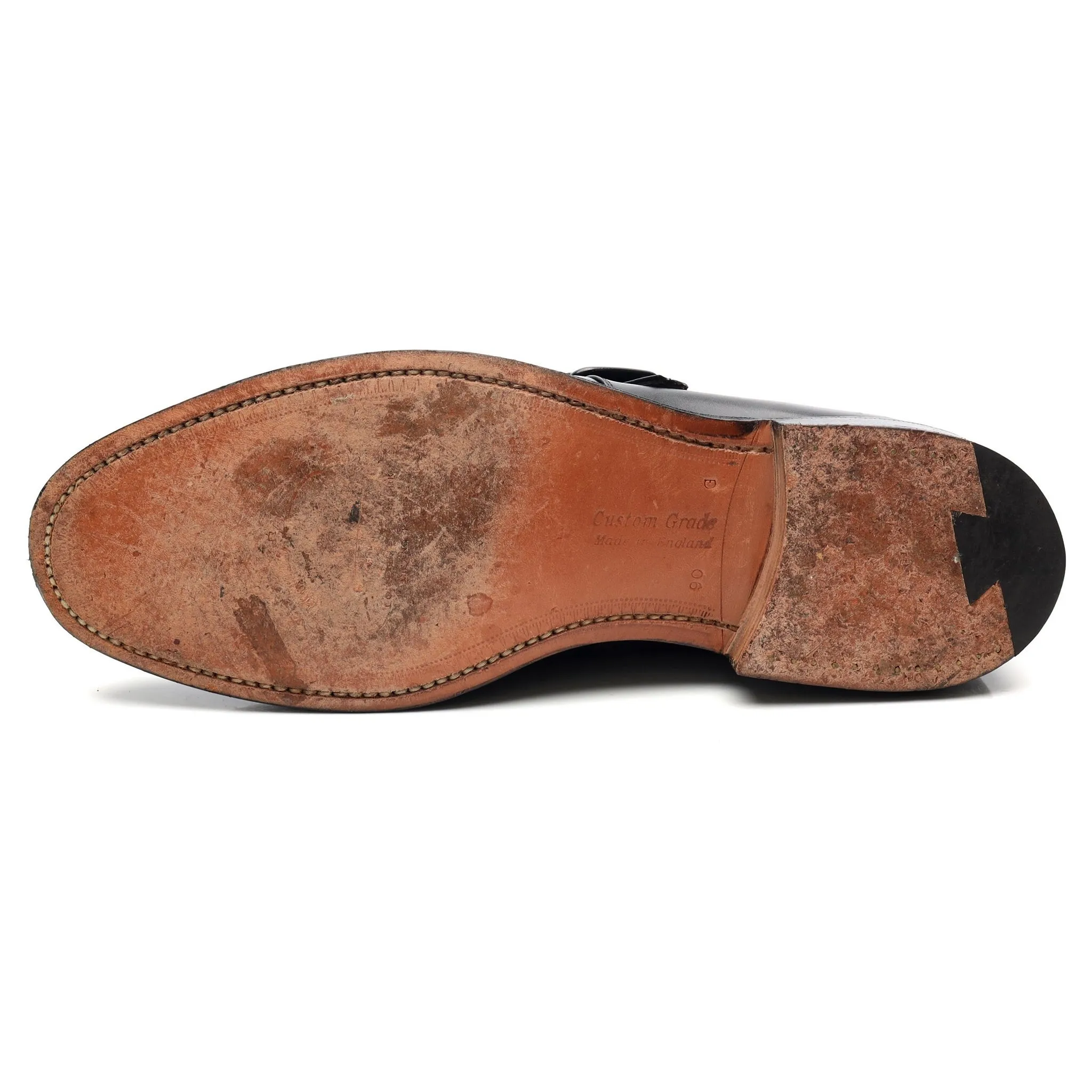 'Abington' Black Leather Monk Strap UK 9 G