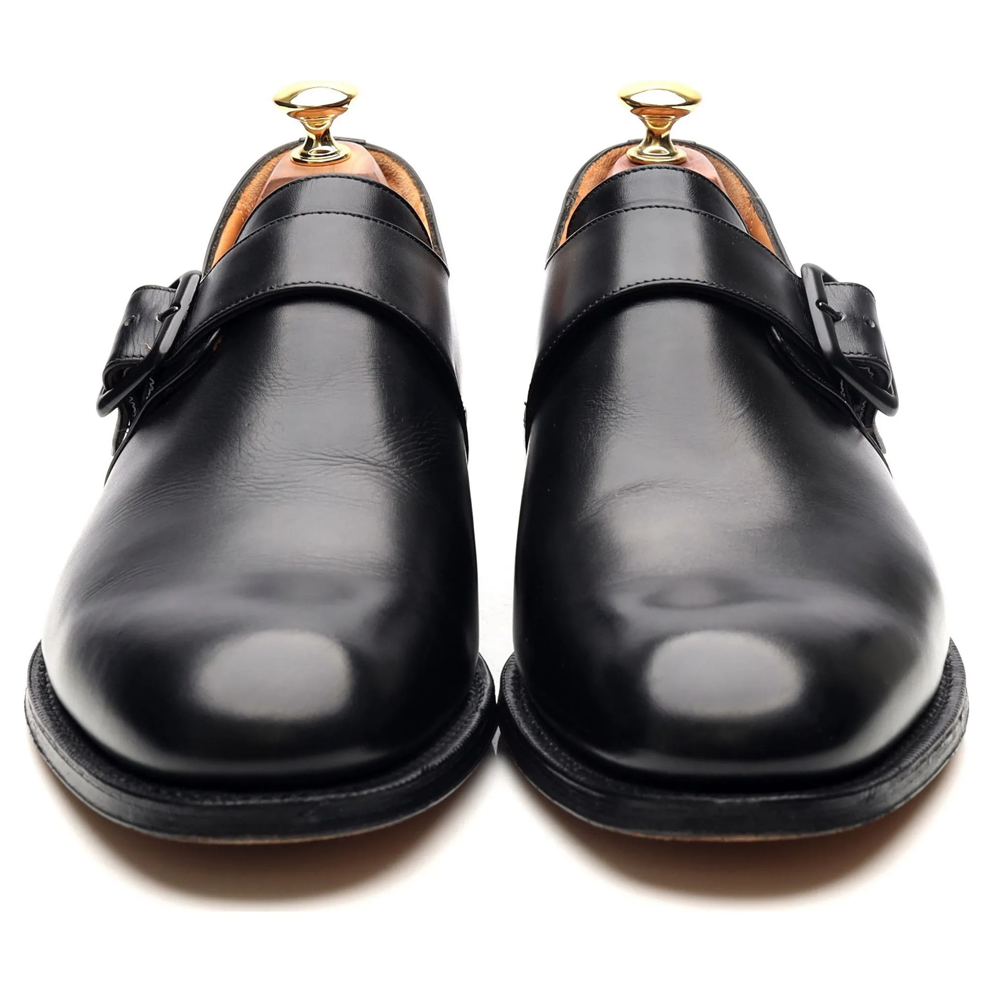 'Abington' Black Leather Monk Strap UK 9 G