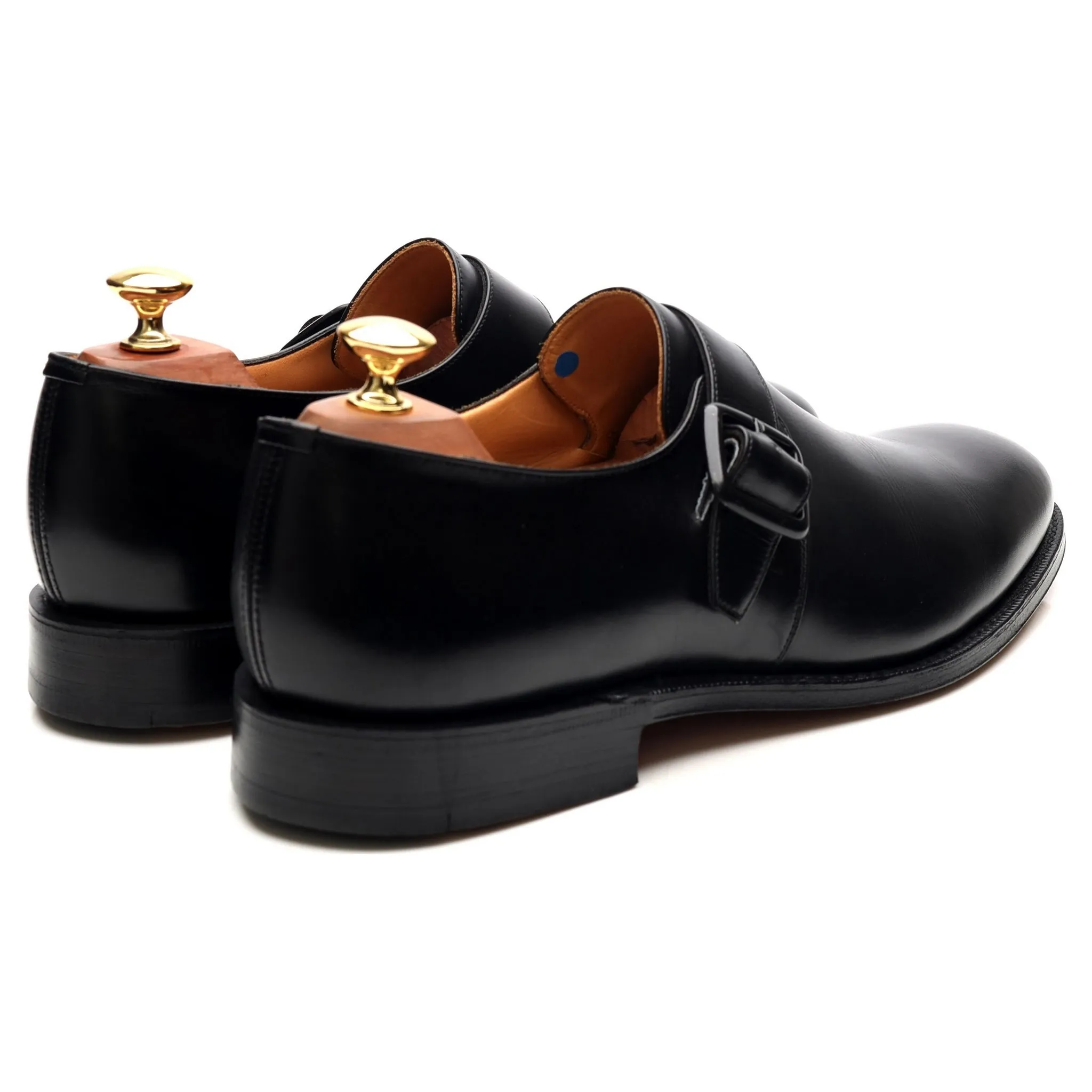 'Abington' Black Leather Monk Strap UK 9 G
