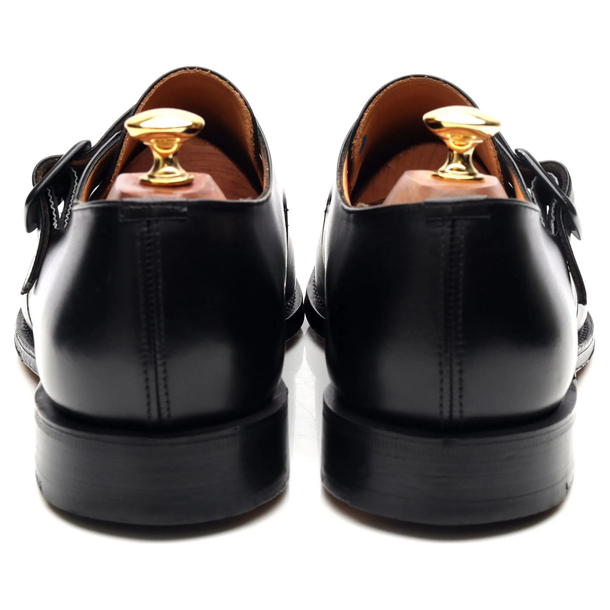 'Abington' Black Leather Monk Strap UK 9 G