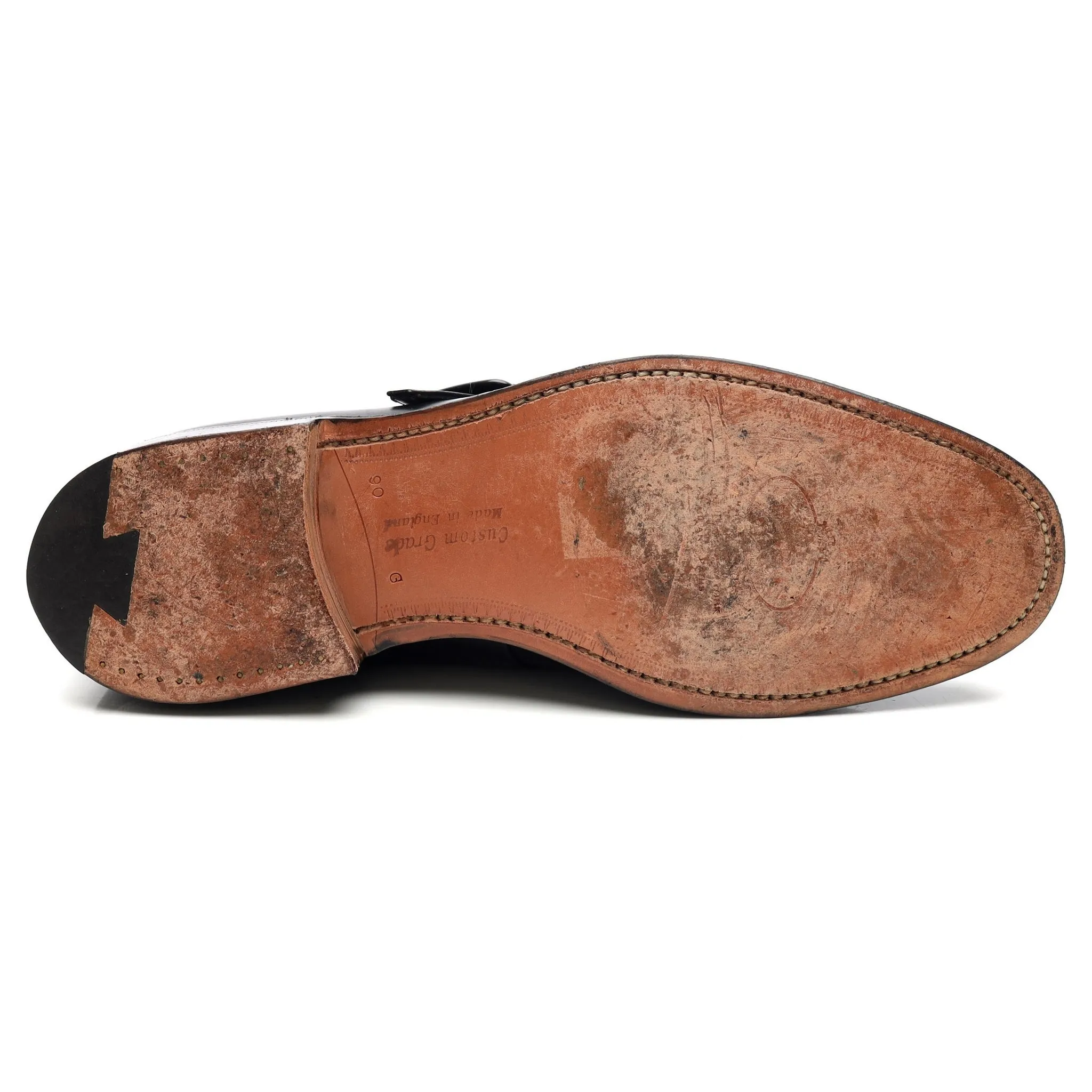 'Abington' Black Leather Monk Strap UK 9 G