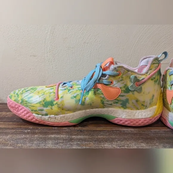Adidas Harden Vol. 6 Multicolor Tie Dye Basketball Shoes Mens Size 14 H06096