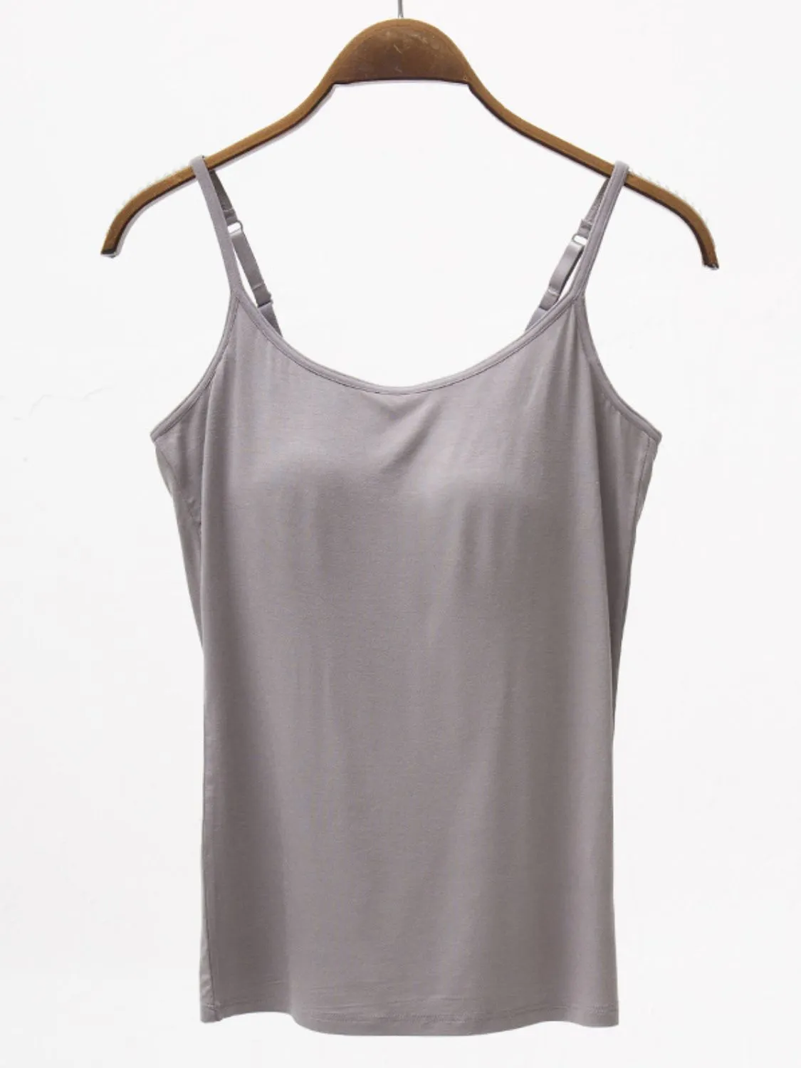 Adjustable Strap Modal Cami with Bra