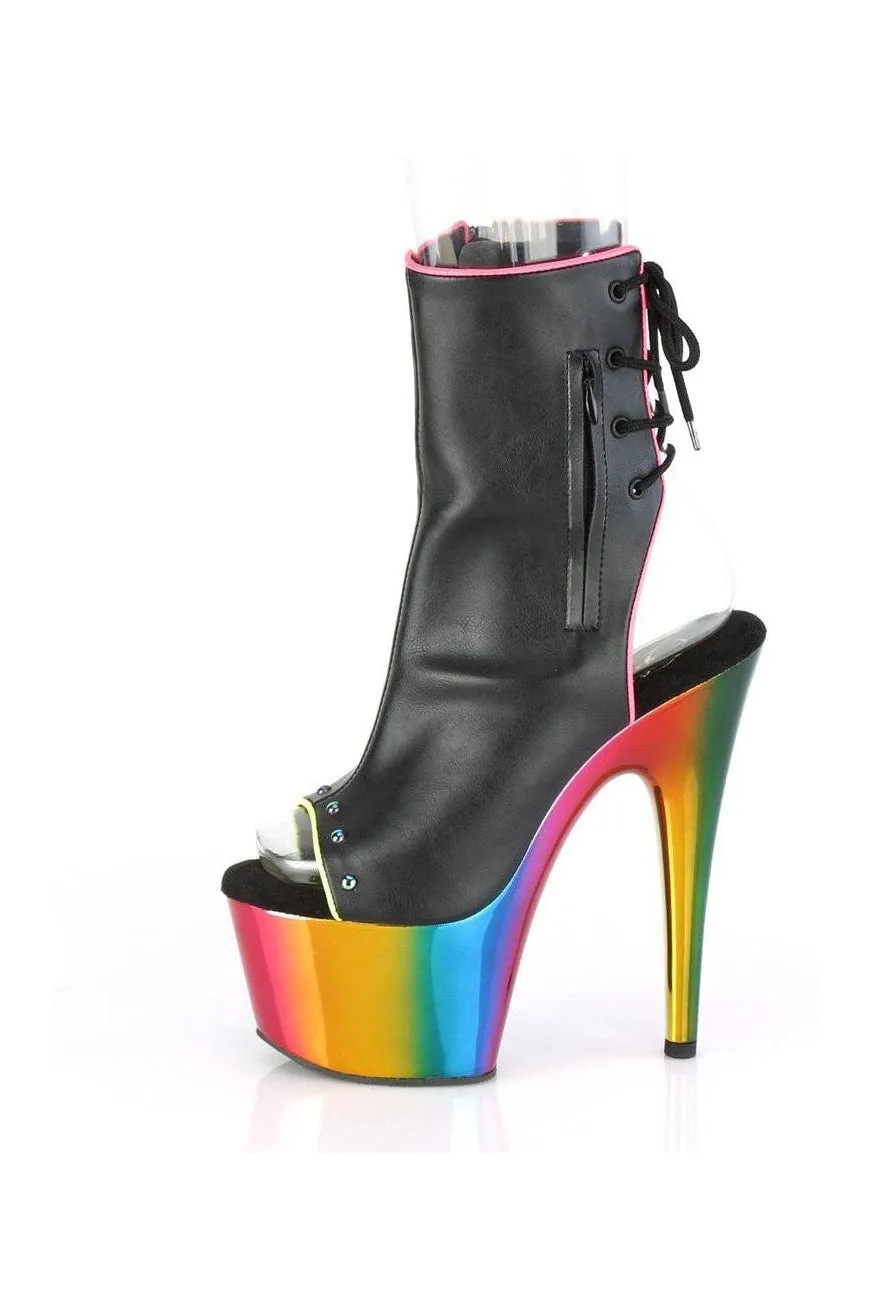 ADORE-1018RC-02 Ankle Boot | Black Faux Leather