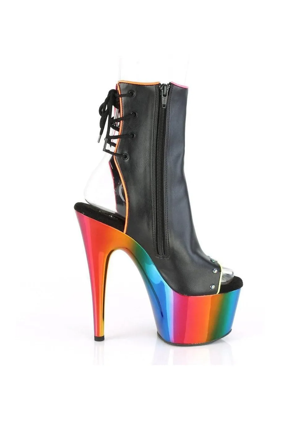 ADORE-1018RC-02 Ankle Boot | Black Faux Leather