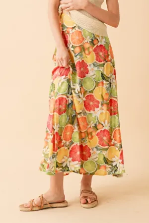 Aemi   Co Fruit Print Maxi Skirt