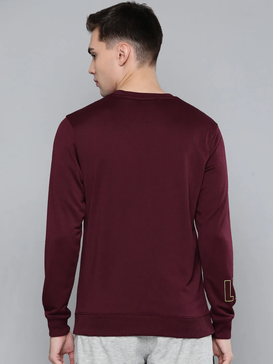 Alcis Men Maroon Printed Sweatshirt