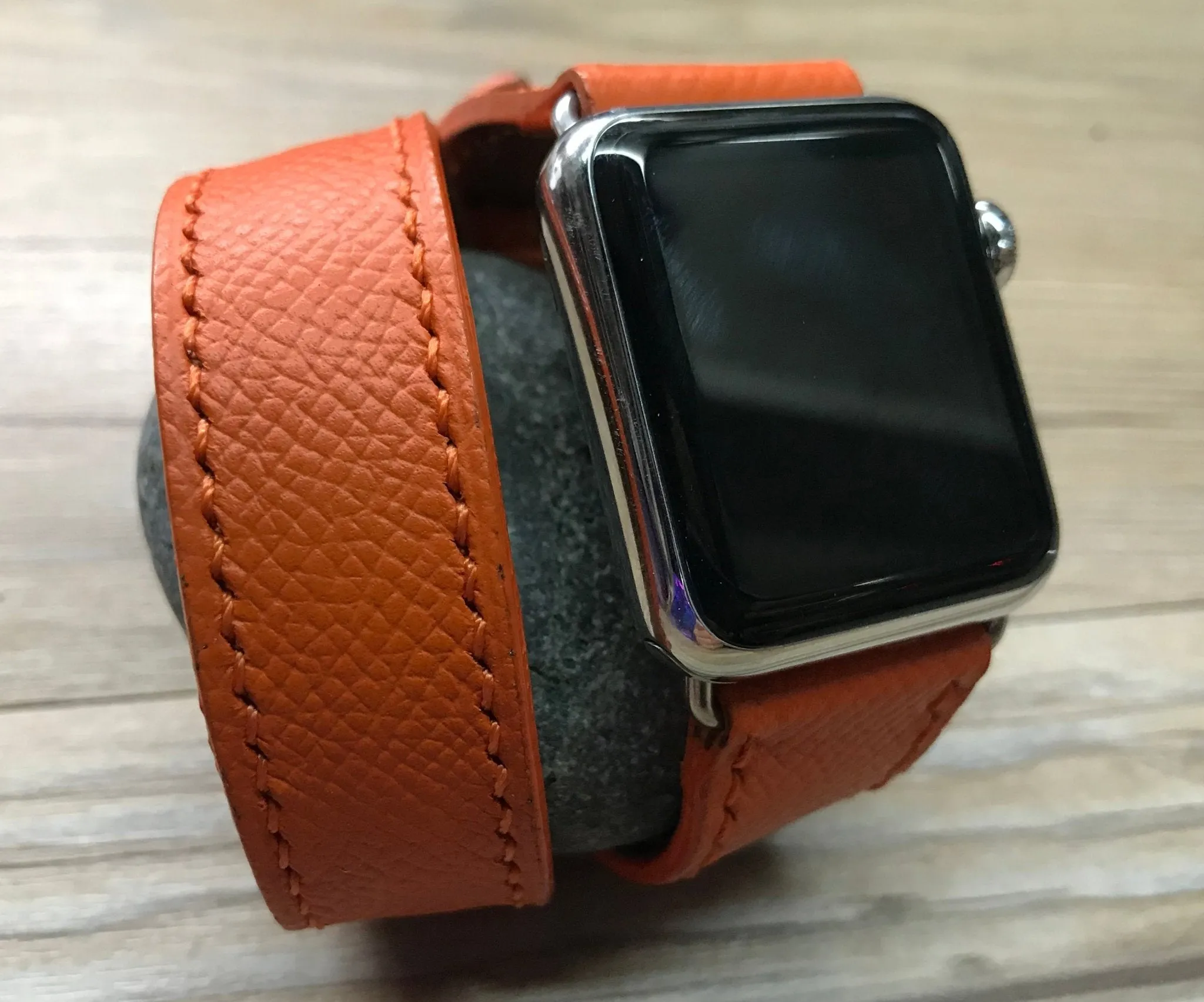 Apple Watch Band, 40mm Feu Epsom Leather Double Tour, Double Tour Series 7, Apple Watch Band 38mm, FREE SHIPPING