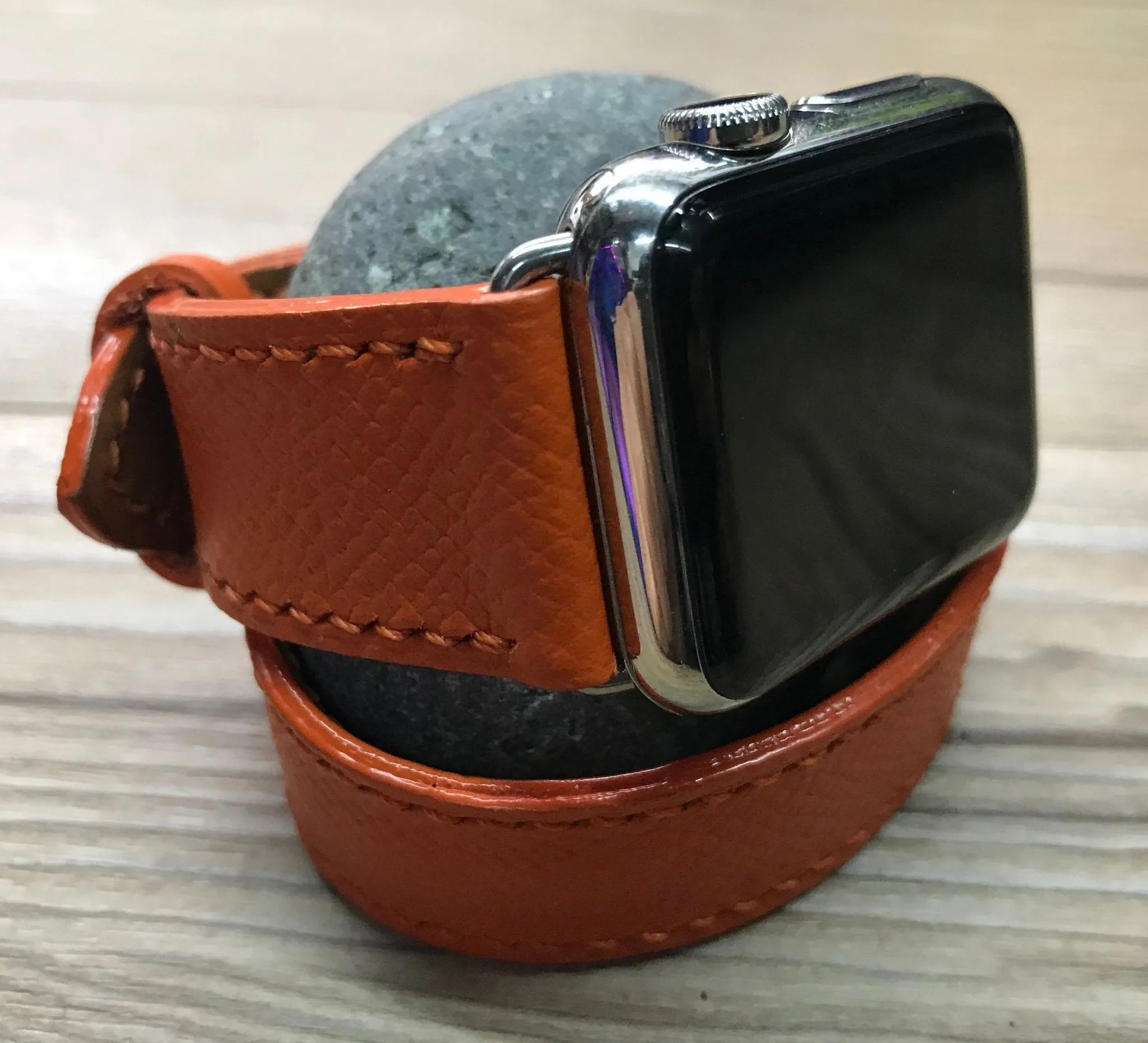 Apple Watch Band, 40mm Feu Epsom Leather Double Tour, Double Tour Series 7, Apple Watch Band 38mm, FREE SHIPPING