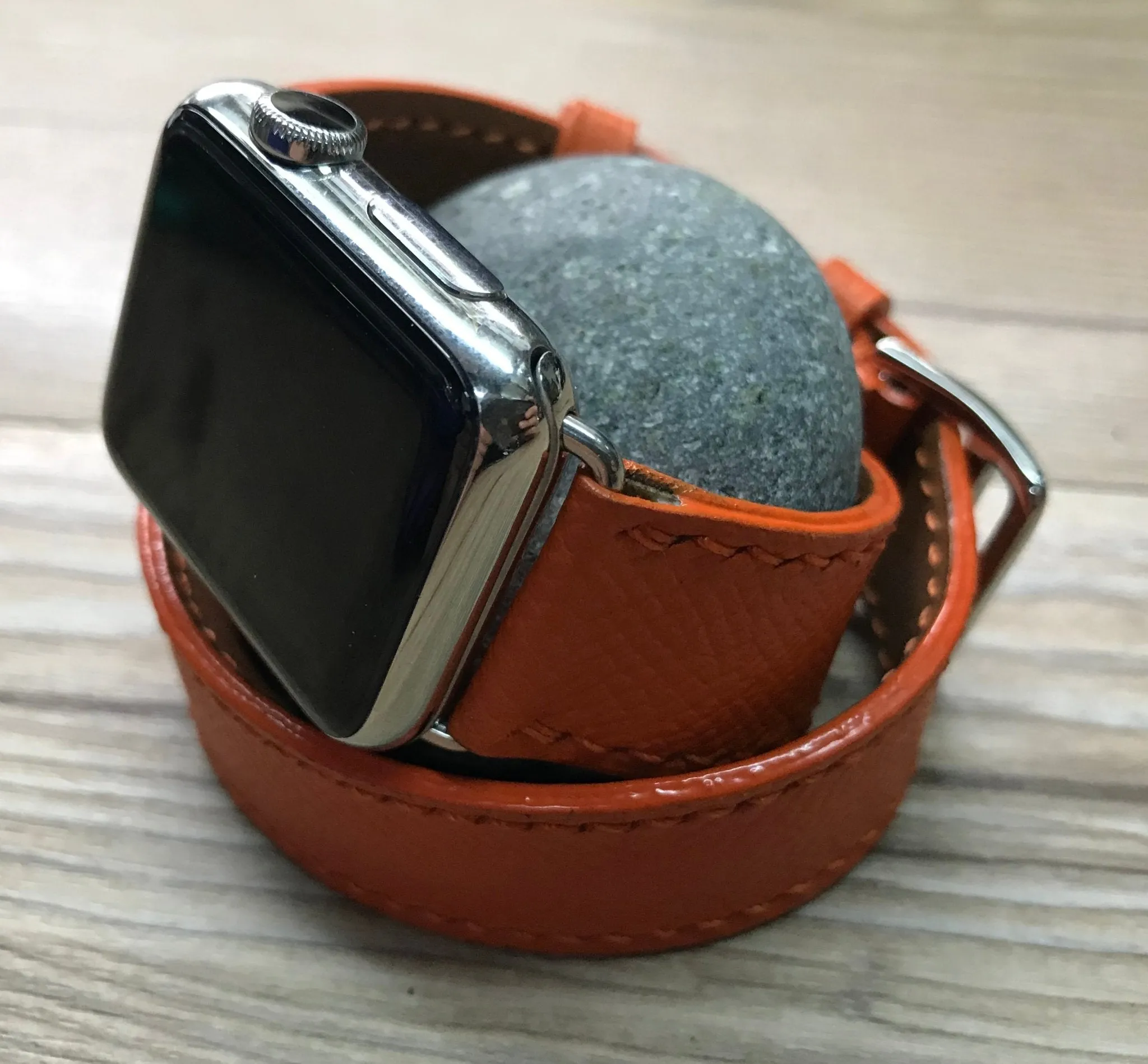 Apple Watch Band, 40mm Feu Epsom Leather Double Tour, Double Tour Series 7, Apple Watch Band 38mm, FREE SHIPPING