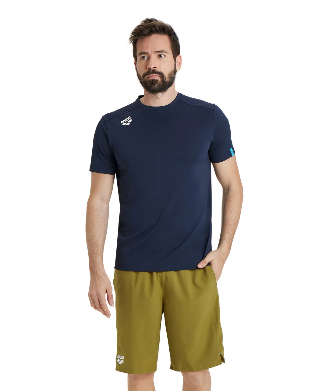 Arena Team Unisex Solid T-Shirt - Navy