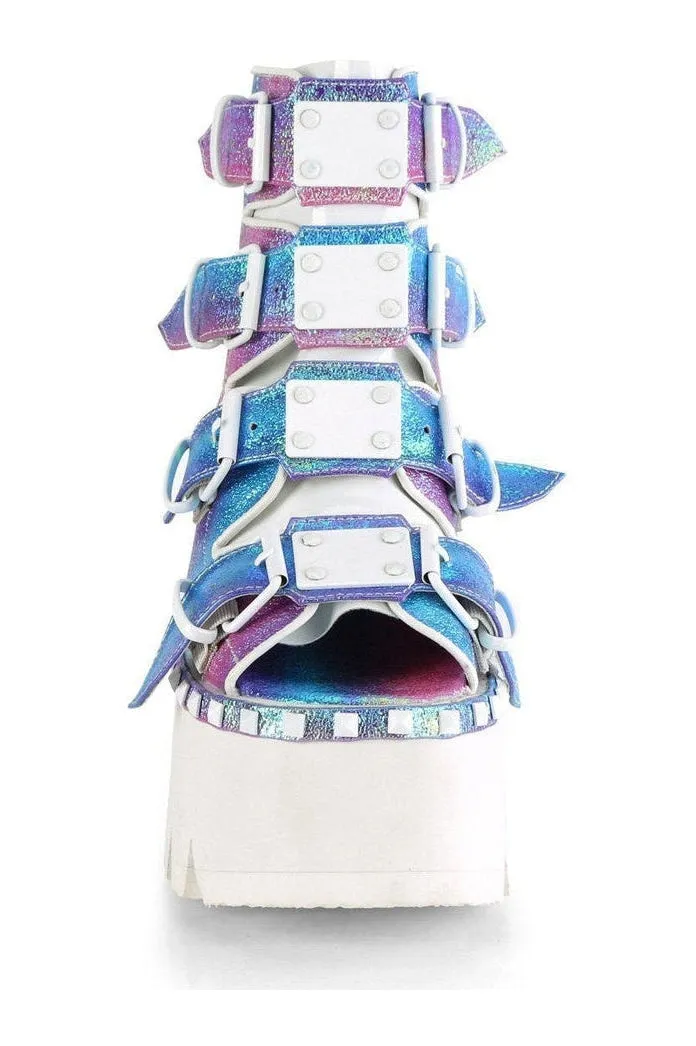 ASHES-70 Ankle Boot | Purple Faux Leather