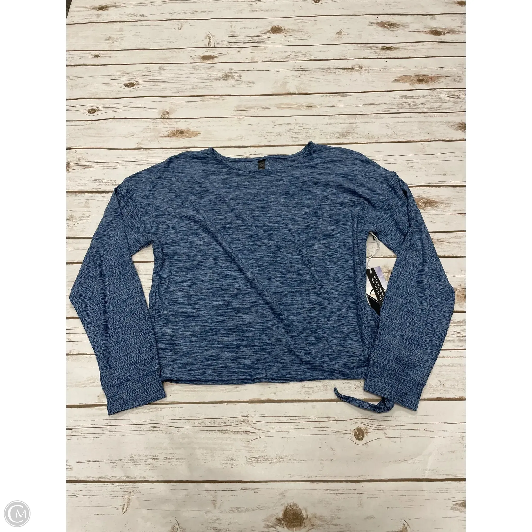 Athletic Top Long Sleeve Crewneck By Kyodan In Blue, Size: L
