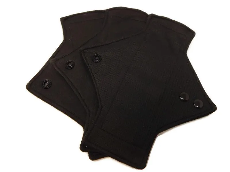 Athletic Wicking Black Pantyliner Set (3)