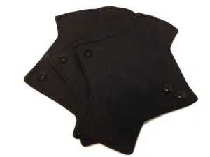 Athletic Wicking Black Pantyliner Set (3)