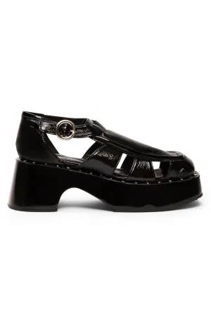 avery / black cracked patent
