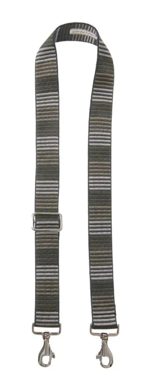 BAG STRAP HORIZONTAL STRIPES - OLIVE
