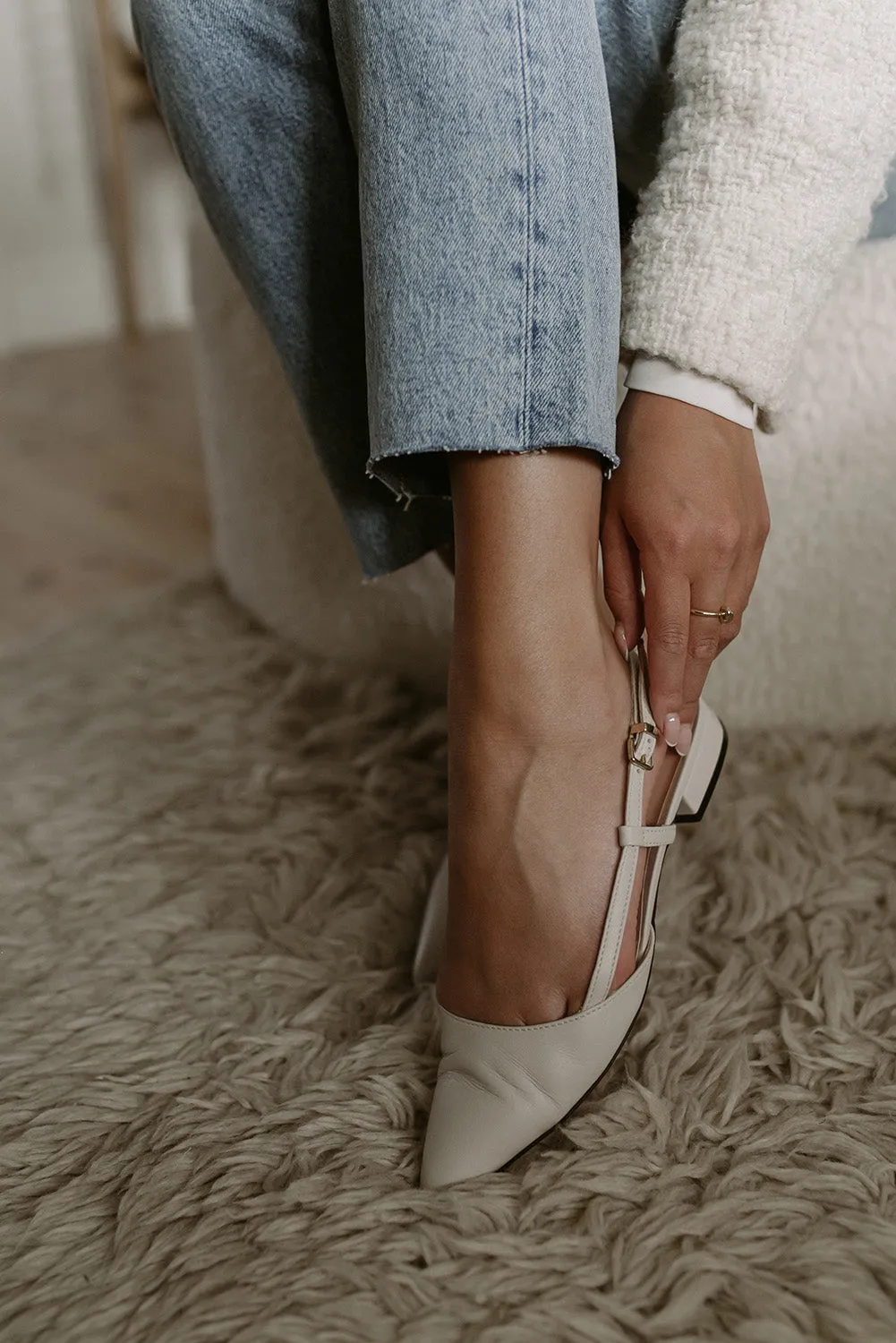 Ballerina Wiktoria 172 | Off-White Skinn