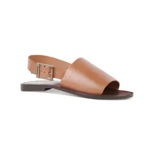 BARBOUR Womens Brown 0.5 Heel Moreda Toe Block Heel Leather Slingback Sandal 10
