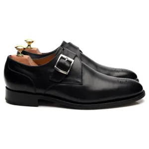 Barker 'Greenwich II' Black Leather Monk Strap UK 8 F