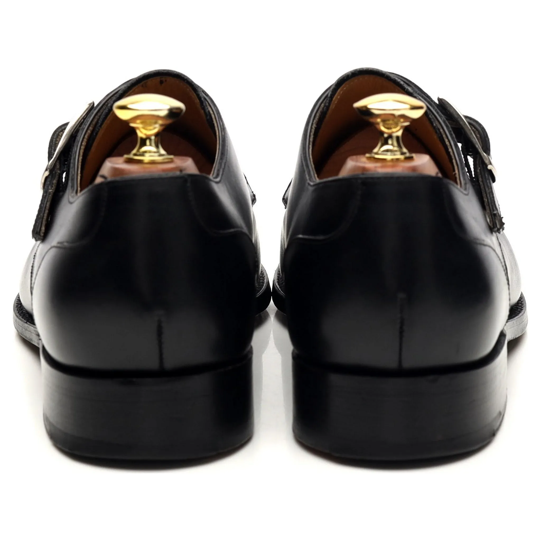 Barker 'Greenwich II' Black Leather Monk Strap UK 8 F