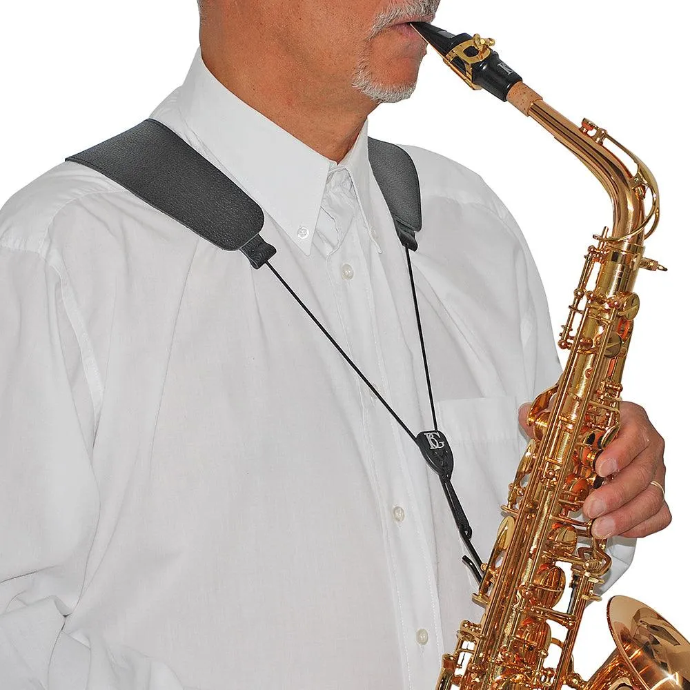 BG Alto & Tenor Saxophone Leather Yoke Strap ~ Metal Hook