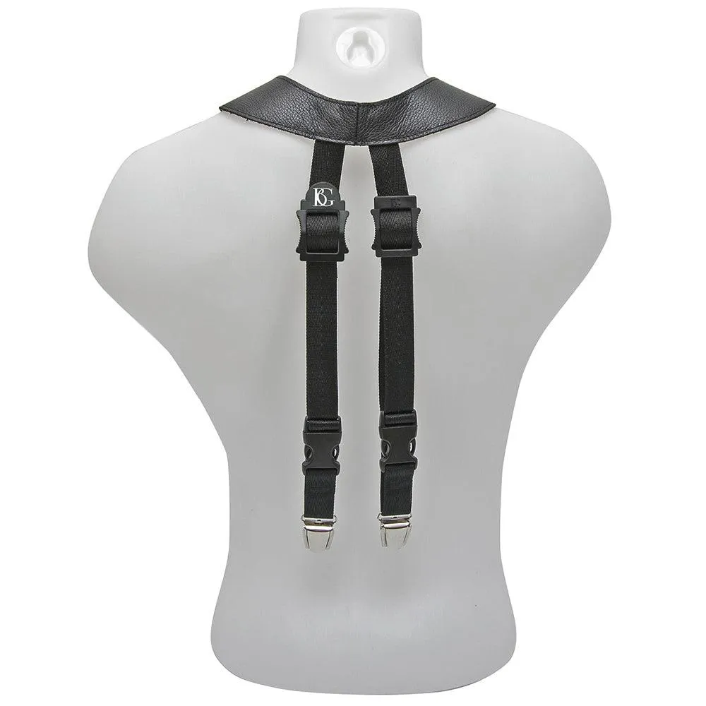 BG Alto & Tenor Saxophone Leather Yoke Strap ~ Metal Hook