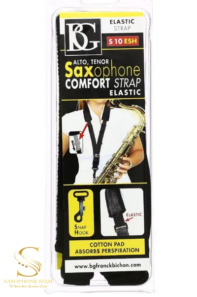 BG Alto-Tenor Saxophone Strap-Large Elastic S10ESH (Neck Strap)