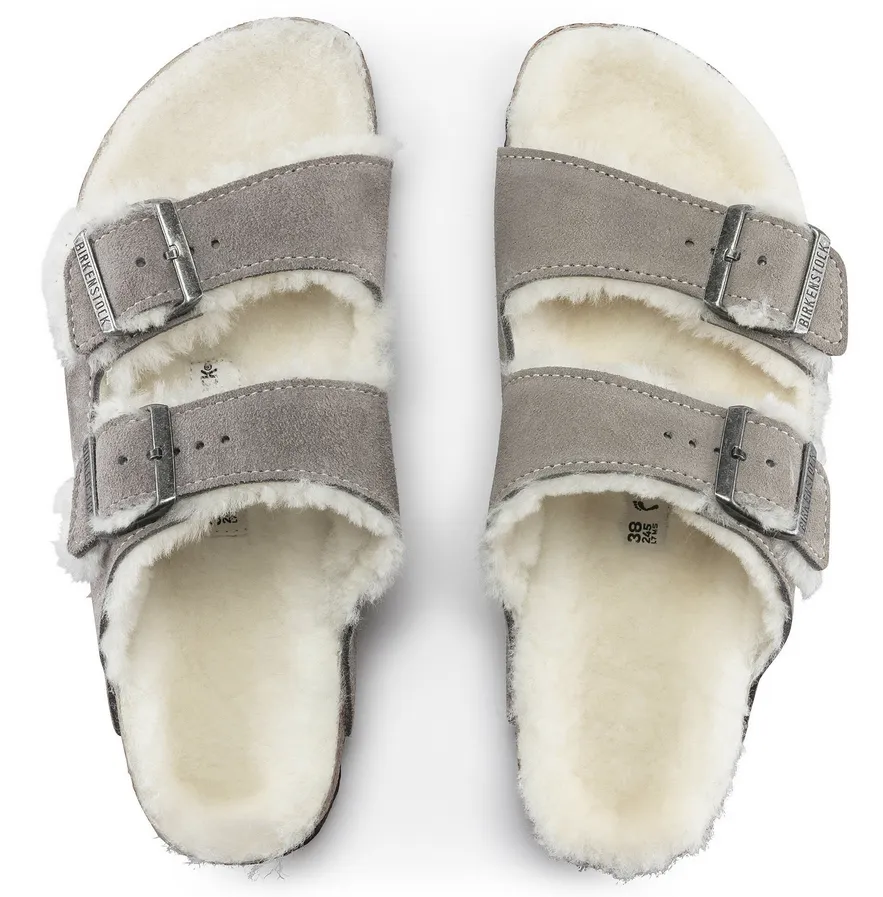 Birkenstock Arizona Shearling Stone Coin 1017402