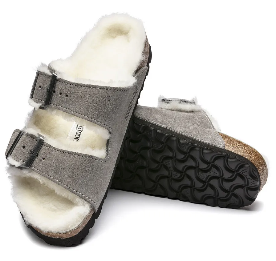 Birkenstock Arizona Shearling Stone Coin 1017402