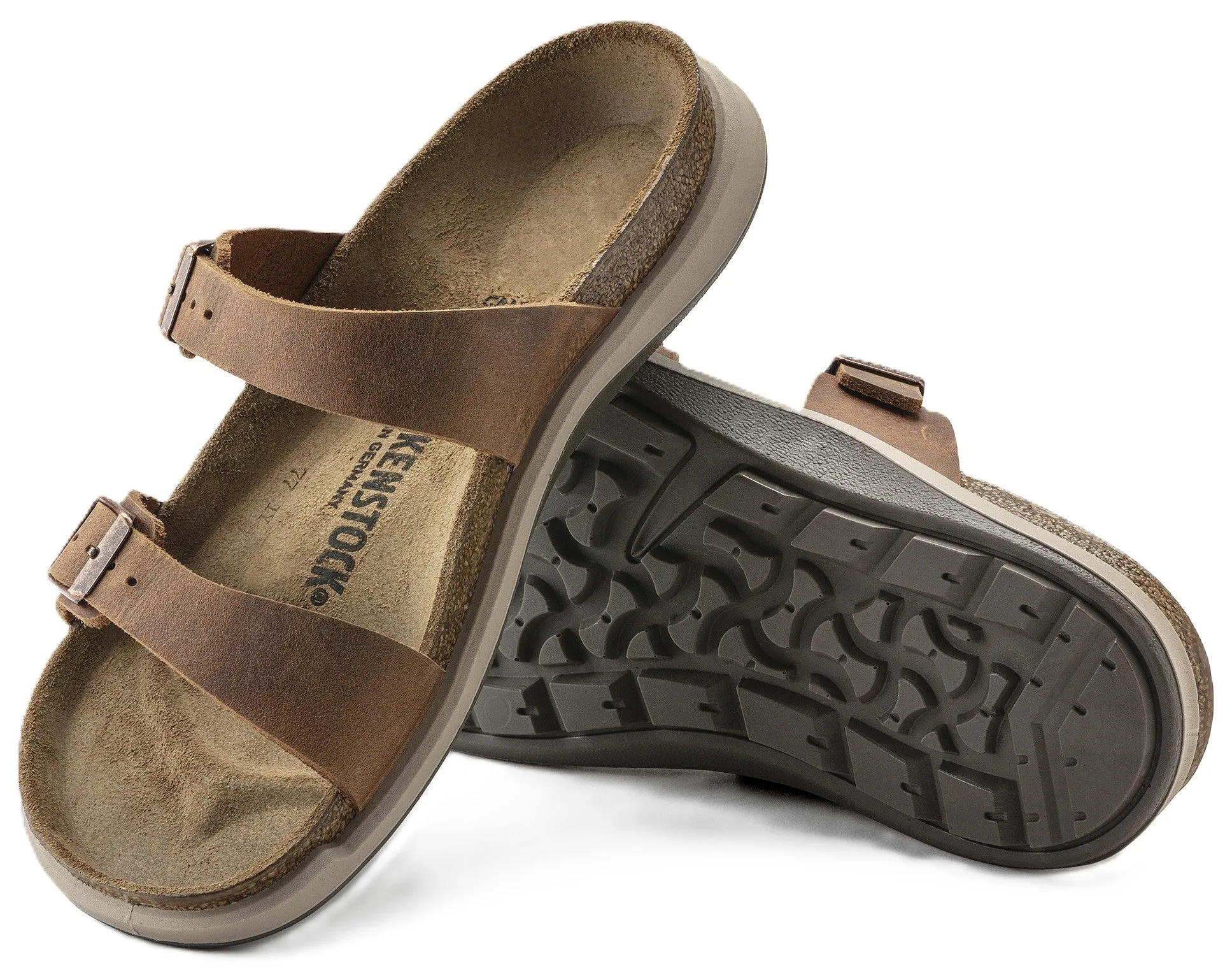 Birkenstock Sierra Crosstown Sandals - Ginger Brown Oiled Leather | Polyurethane Sole