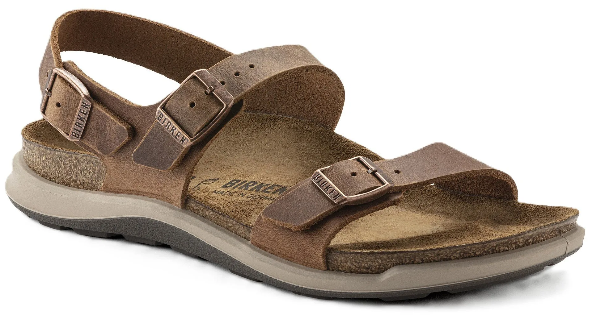 Birkenstock Sonora Crosstown Sandals - Ginger Brown Oiled Leather| Polyurethane Sole